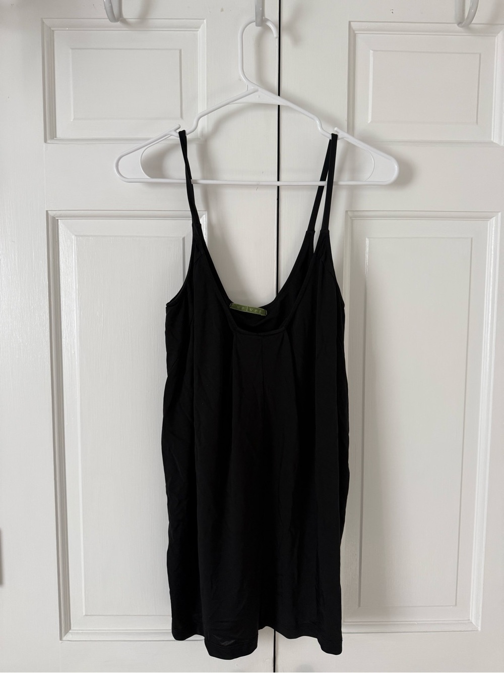 Velvet Black Women's Tank Top with Olive Brand Tag
